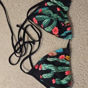 Cactus Print Bikini Top